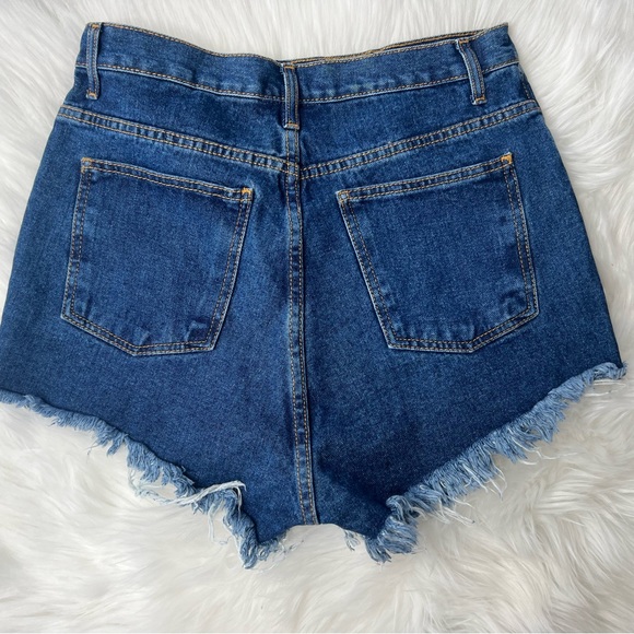 Farm Rio Patches High Rise Denim Shorts - Picture 11 of 11